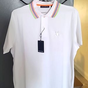 Psycho Bunny polo shirt size 5-M white color